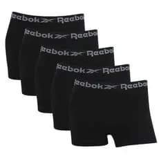 Kit 5 Cueca Boxer Reebok Microfibra Respirável Sem Costura