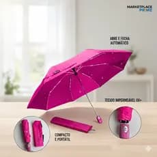 Guarda Chuva Colorido Reforçado Automático Abre Fecha Mb Presente Sombrinha Proteção UV Conta Vento