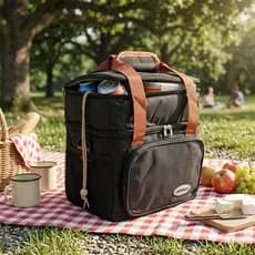 Bolsa Térmica Lancheira Grande Duplo Compartimento Marmita Escritório Passeio Picnic Dia dos Namorados