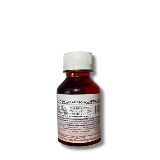 Óleo de Rosa Mosqueta Rubiginosa 100 ml Óleo Hidratante para o Corpo C/Válvula 100% Puro