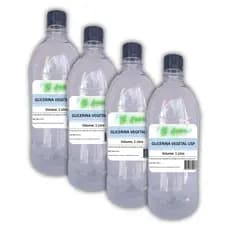 Kit Glicerina Vegetal Usp 4 Litros Pura 100% - Alimentícia