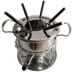 Kit Fondue Panela Inox Completo 11 Peças Conjunto