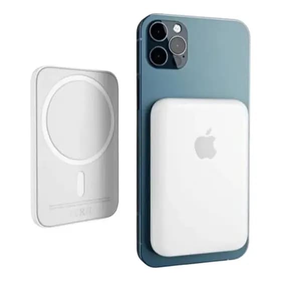 MagSafe Indução Magnetico USB Lightning Mini PowerBank Branco Marca Genérica