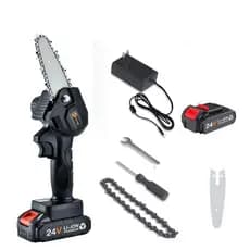 Mini Moto Serra Eletrica a Bateria Lítio 24V 4 Pol. Bivolt Portatil