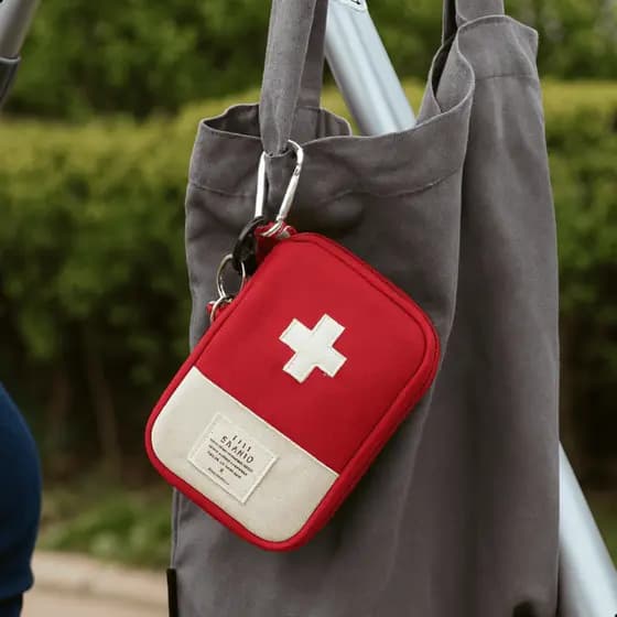 Bolsa Nécessaire Portátil Organizador Remédio Médica Primeiro Socorros E Saco de Viagem 2 Tamanhos