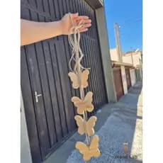 Penca Decoração Borboletas de Madeira