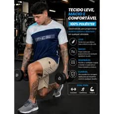 Camisa Masculina Dry Fit Manga Curta Academia Esportiva Futebol Fitness