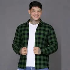 Camisa Masculina Xadrez Flanelada Manga Longa Festa Junina