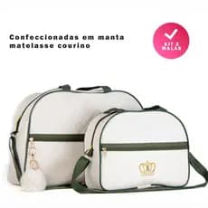 Kit 2 Bolsa Maternidade Menino/Menina Mala Para Bebê de Luxo Várias Cores C/ Pompom ENTREGA RÁPIDA