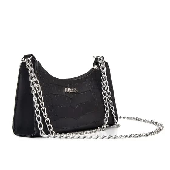 Bolsa Feminina Crossbody de Corrente Dupla de Lado e Ombro Transversal Festa