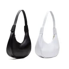 Kit 2 Bolsas Meia Lua Pequena de Ombro De Lado Baguete