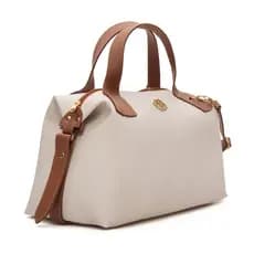 Bolsa Feminina Estruturada com Alça Transversal Removível e Forro em Cetim