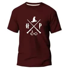 Camiseta Harry Potter T-shirt Estampada Gola Redonda Algodão Feminina Masculino