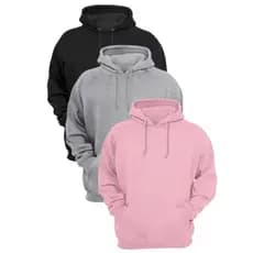 Blusa de Frio Moletom Canguru Liso com Capuz Confortável 100% Algodão