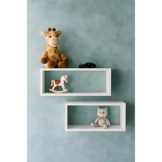 KIT 2 NICHOS 50x25 MDF BRANCO Sala Quarto Cozinha Banheiro