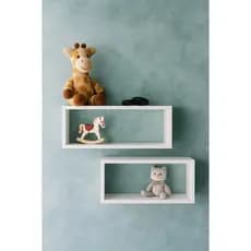KIT 2 NICHOS 50x25 MDF BRANCO Sala Quarto Cozinha Banheiro