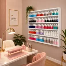 Expositor de esmalte P/ Manicure 200 Esmaltes Nicho de Parede Mdf Organizador