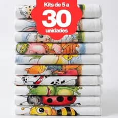 Kit 5 A 10 Panos de Prato Estampados 100% Algodão com Bainha – Atacado e Varejo Econômico