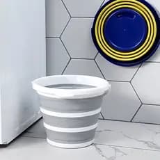 Balde Dobrável Flexível 10L – Ideal para Lavar Roupas, Limpeza e Organização Doméstica