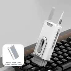 Escova de Limpeza Multifuncional 8 em 1 Ideal para Teclados, Monitores e Eletrônicos