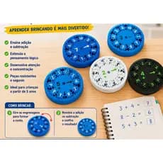 Kit de 9 Spinner Matemático Fidget Spinners, Brinquedo interativo e Educacional