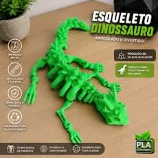 🦖 Esqueleto de Dinossauro Articulado Impresso em 3D