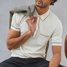 2023 verão malha lapela camisa POLO de manga curta Cross-Border Amazon europeu americano masculino camiseta BK0015