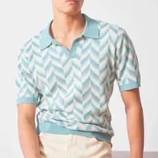 Camisa polo AliExpress transfronteiriça europeu americano comércio exterior masculino Casual Jacquard lapela suéter BK00
