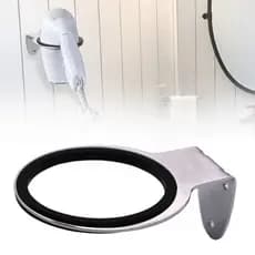 1Set Suporte Do Secador De Cabelo De Aço Inoxidável Parede Armazenamento Para Acessórios Práticos De Ferramentas Banheiro