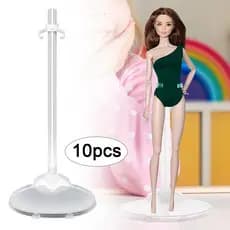 10 Pçs Transparente Boneca Suporte De Exibição Plástico Cintura Pé Rack DIY Prop Modelo Casa De Bonecas Acessórios Práti