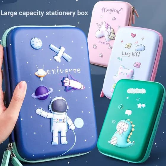 [Fun Play Department Store] Caixa de papelaria Meninos Alunos da escola primária Estojo para lápis Meninas Crianças Mult