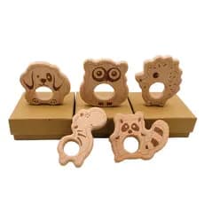 [Loja de departamentos divertidos] Acessórios de joias DIY Padrão de desenho animado de Animal de faia Dentes Goma Molar