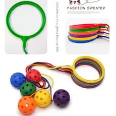 1 Conjunto Crianças Kip Bola Flash Saltando Pé Força Pular Brinquedo Esportes Ao Ar Livre Jogo Um Círculo Tornozelo