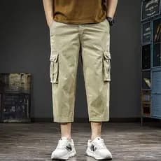 Tamanho grande macacão Shorts masculino verão americano Casual calças cortadas estilo fino Street Wear em linha reta sol