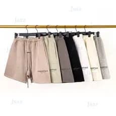 Shorts esportivos confortáveis de algodão elástico masculino, novos shorts de linha dupla essenciais, shorts esportivos