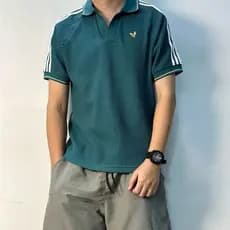 Clássico bordado Waffle Retro listrado camisa POLO respirável Casual simples versátil moda estilo esportivo