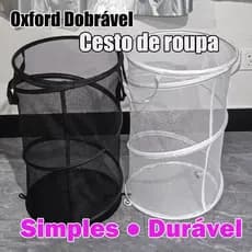 Grande pano Oxford dobrável cesta de roupas sujas conveniente gaze de chão respirável portátil armazenamento de roupas