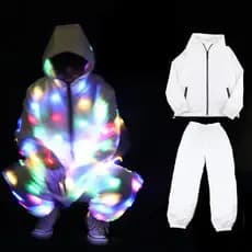 Colete-Coat-Calças Para Roupas Luminosas Novo Estilo LED Barra De Terno Luminosa Piscantes Disco Legal Multicolorido Pis