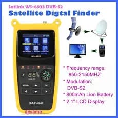 WS-6933 DVB-S/S2 FTA Receptor De TV Via Satélite Medidor De Digital Suporte LCD De 2.4 Polegadas QPSK , 8PSK , 16APSK ,