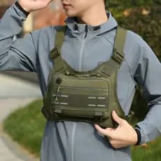 Saco de peito ao ar livre masculino treinamento multifuncional correndo ginásio saco funcional colete saco militar venti