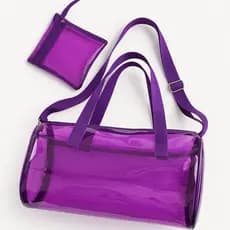 Bolsa Transparente (Maya) Mala Maleta Cristal Natação Praia Treino Academia Curso Passeio Adulto Infantil