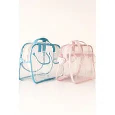 Bolsa Maternidade Transparente Rosa Bebê – Organizador Prático, Moderno e Estiloso