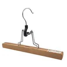 Cabide Madeira Tipo Clip Feltro 25cm P/ Saias Anti Amassados