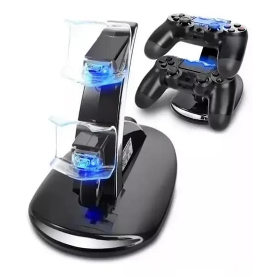 Carregador Duplo PS4 Com Suporte Vertical Para 2 Controles Play 4 Dock Station base carregadora