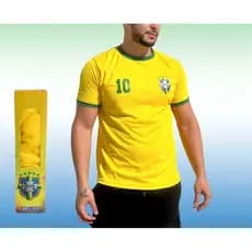 Camisa do Brasil masculina dry fit verde e amarelo P M G