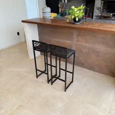 Kit 2 Banqueta Quadrada Alta/Baixa Estofada Confortável Para Cozinha Sala Balcão Bar