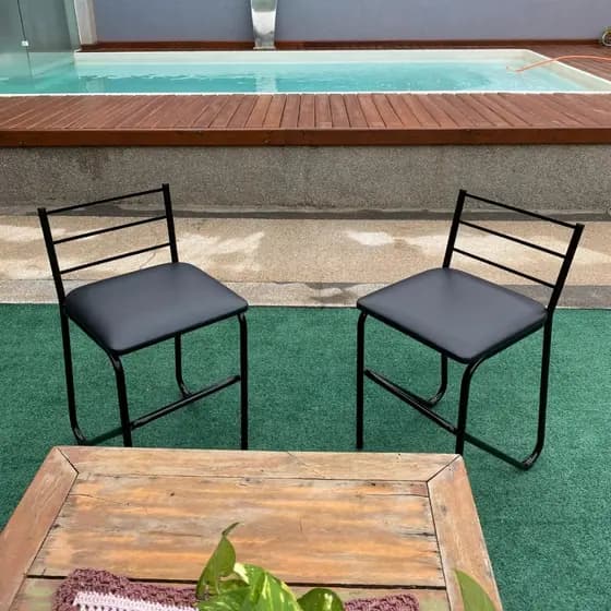Kit 2 Banquetas Baixas Design Leve Para Casa e Bar Envio Imediato
