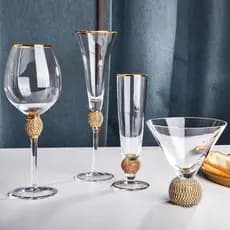 200-500ml Criativo Ouro Rimmed Vidro Cálice Vinho Tinto Cocktail Champanhe Uísque Bebida Copo De Vidro Bar Partido Fontes Do Casamento Presentes