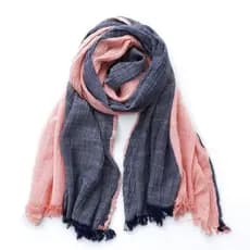 Cachecol Masculino Casual de Linho com Blocos de Cor para Outono e Inverno**-*&-&**-*& 4YI1&**&*-**---*