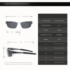 Óculos de Sol 1 Unidade, Óculos Esportivos Polarizados de Moda para Homens e Mulheres, Óculos de Ciclismo, sem caixa*---